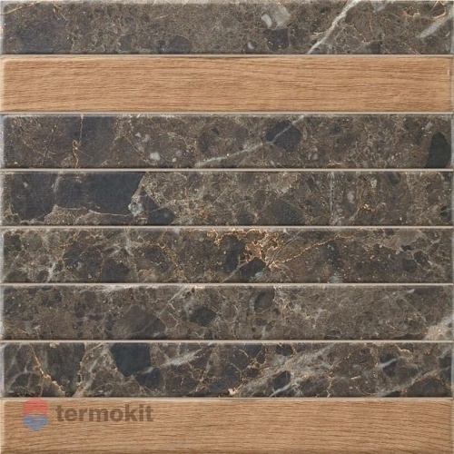 Керамическая плитка La Platera Capri Brick Black Mix настенная 35x35