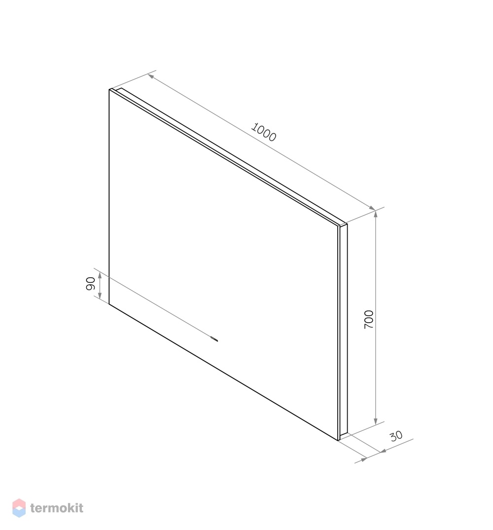 Зеркало Континент Trezhe Led 100 с бесконтактным сенсором, подсветка ЗЛП316  ПВХ (артикул: ЗЛП316) купить в Москве по цене 7 370 руб. в  интернет-магазине Термокит