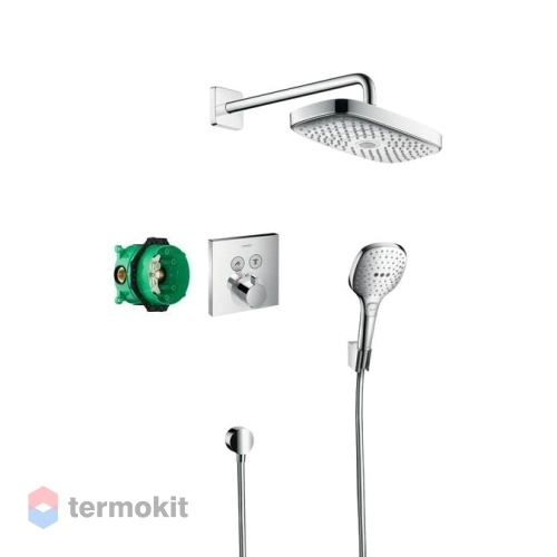 Душевой комплект скрытого монтажа Hansgrohe Raindance Select E с термостатом 27296000