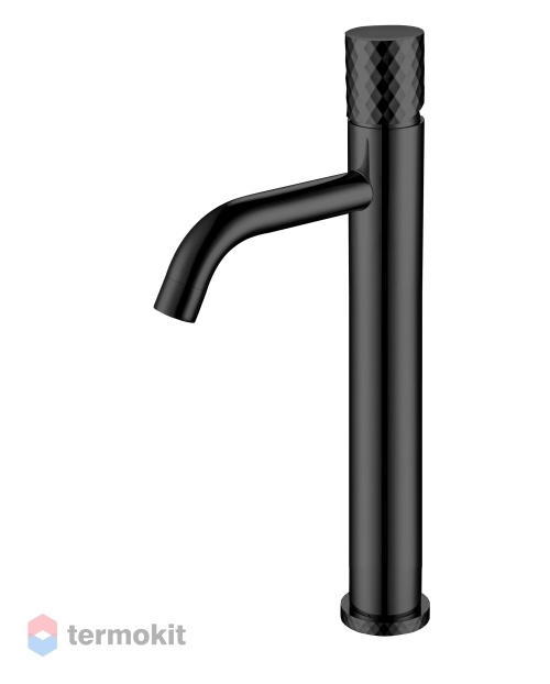 Смеситель для раковины высокий Boheme Stick diamond matt black122-BB