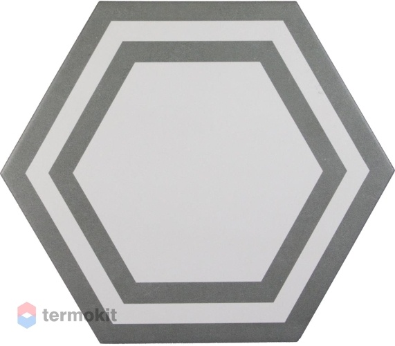 Керамогранит Adex Pavimento ADPV9018 Hexagono Deco Dark Gray 20х23