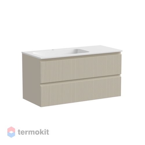 Тумба под раковину SANCOS SNOB T 100 подвесная beige soft SNT100LCE