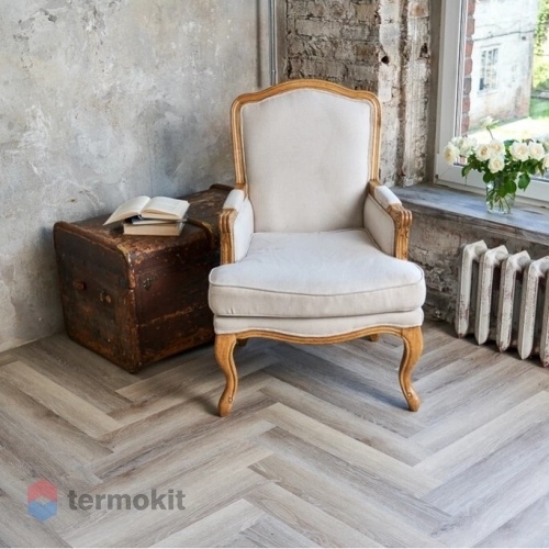 Кварцвиниловая плитка Vinilam Parquet Herringbone Glue Паркет Эрмитаж GD11122