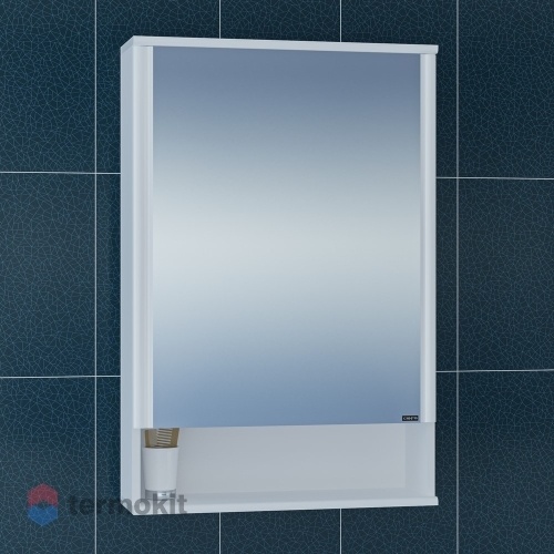 Зеркальный шкаф СанТа Вегас 60 подвесной белый глянец 700178