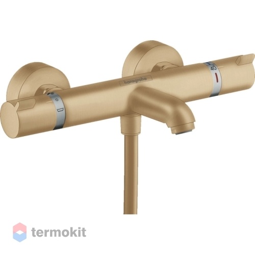 Смеситель для ванны и душа Hansgrohe Ecostat Comfort с термостатом шлифованная бронза 13114140
