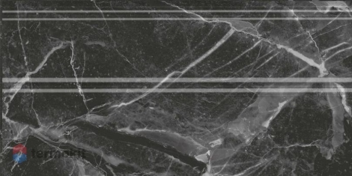 Керамическая плитка Kerama Marazzi Коррер FMA034R Плинтус черный глянцевый обрезной 30x15x1,7