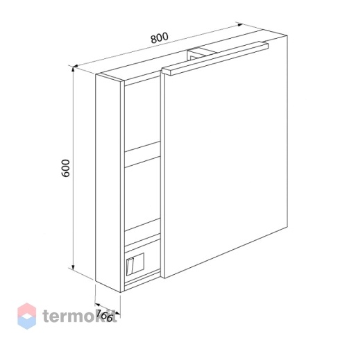 Зеркало шкаф iddis mirro 80