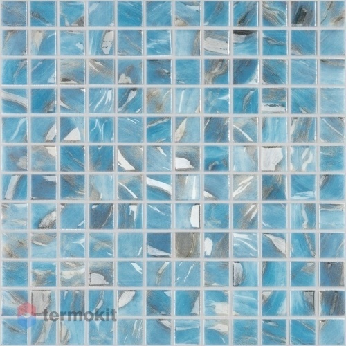 Мозаика Стеклянная Vidrepur Oasis Blue №7102 (на сетке) 31,7x31,7 (25x25)