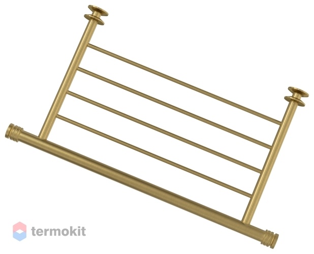 Полка прямая 4П н/ж для ДР Сунержа 370мм состаренная латунь