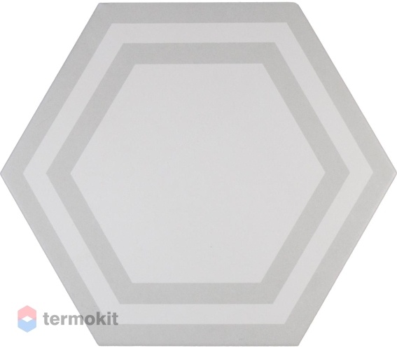 Керамогранит Adex Pavimento ADPV9019 Hexagono Deco Light Gray 20х23